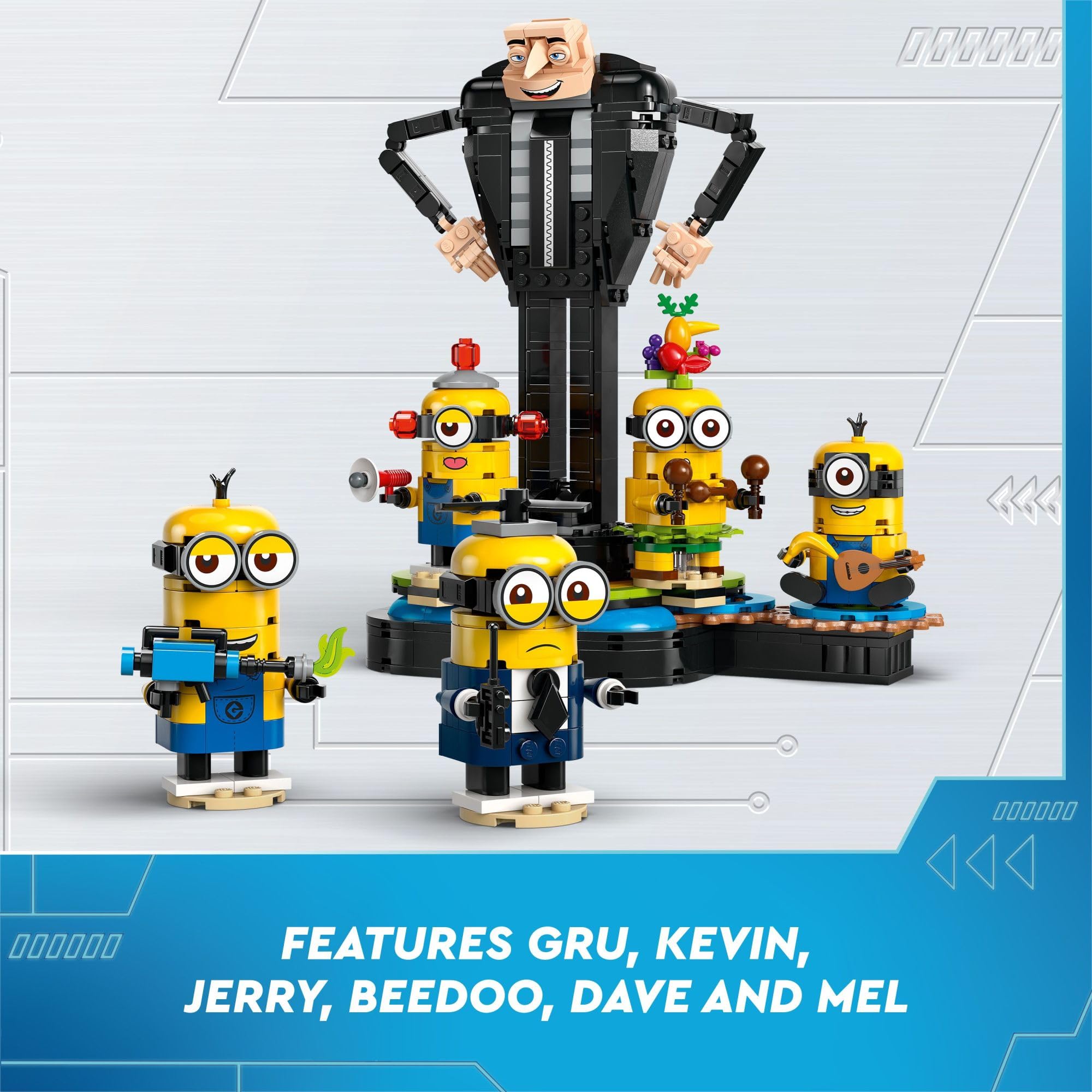 Foto 7 pulgar | Juguete Lego Despicable Me 4 Brick Built Gru And Minions 75582 - Venta Internacional.