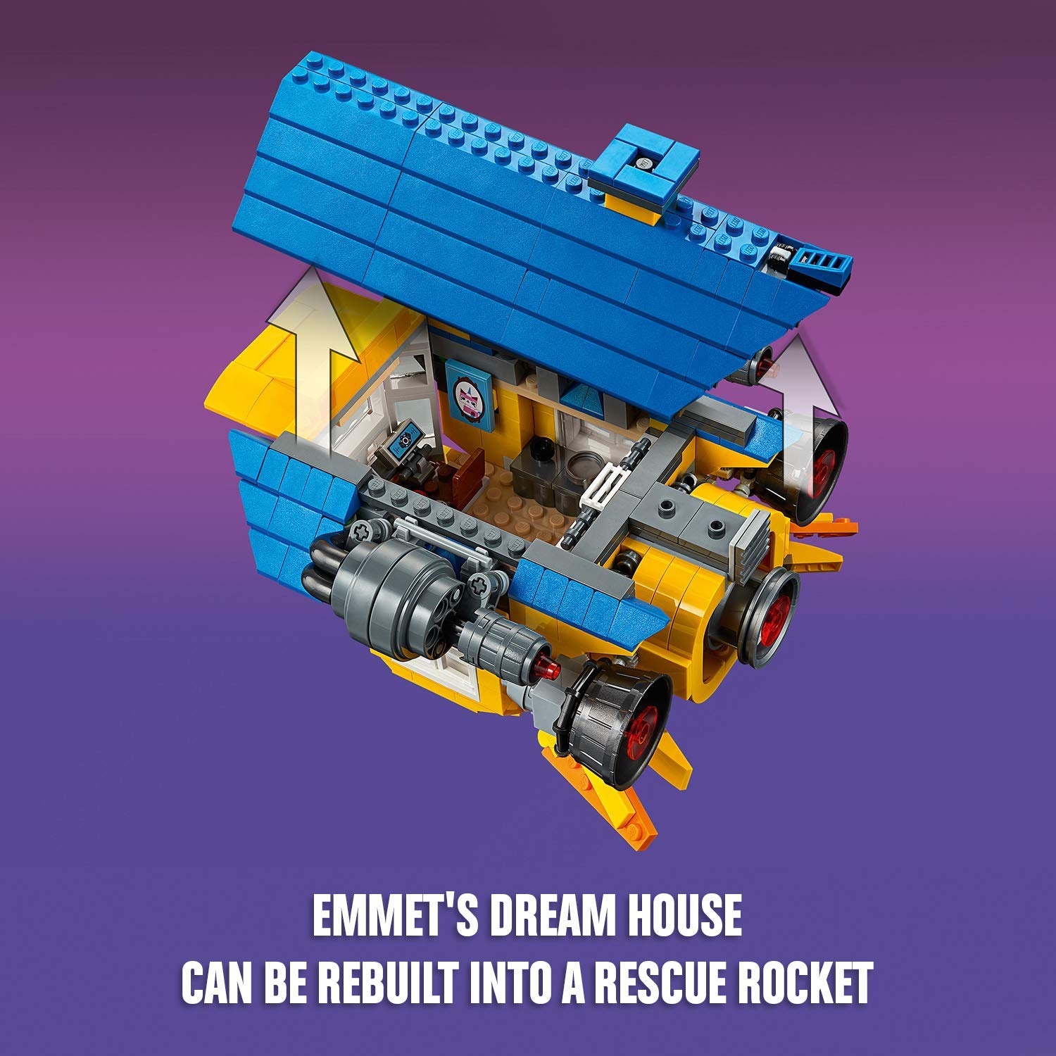 Foto 5 | Cohete De Rescate De Toy Lego The Lego Movie 2 Emmet's Dream House - Venta Internacional.
