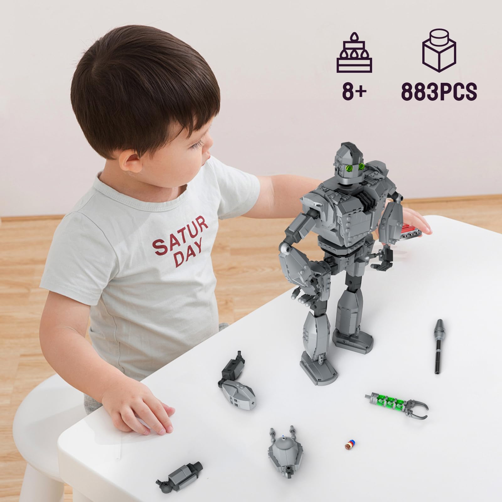 Foto 5 | Set De Construcción Iron Robot The Metal Giant 883 Piezas Para Más De 8 Años - Venta Internacional.