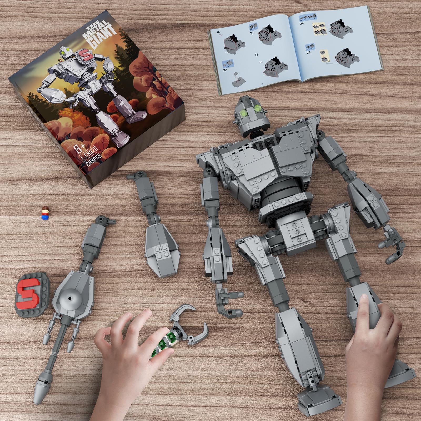 Foto 7 | Set De Construcción Iron Robot The Metal Giant 883 Piezas Para Más De 8 Años - Venta Internacional.