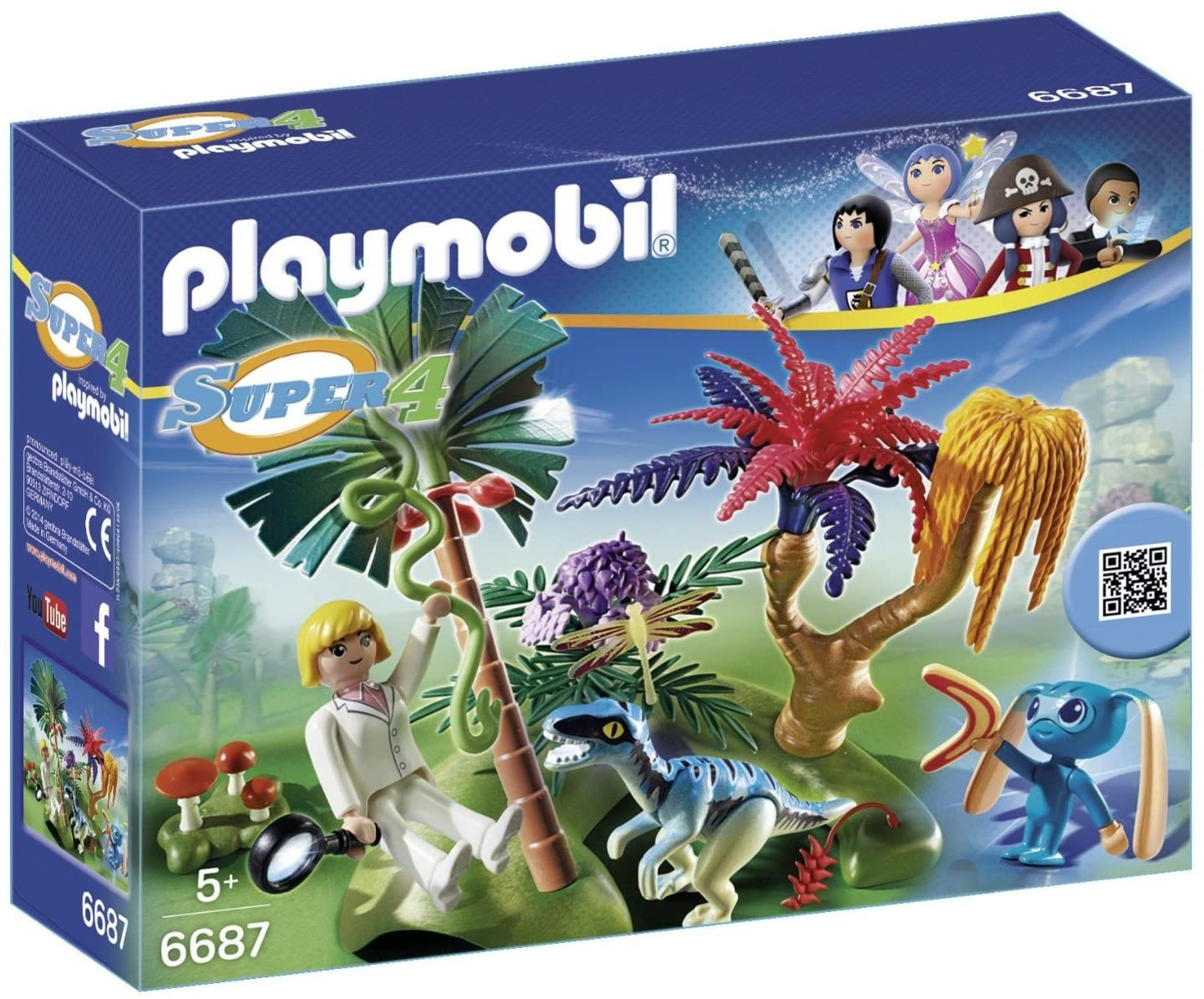 Kit De Construcción Playmobil Super 4 Lost Island Con Alien Y Raptor - Venta Internacional.