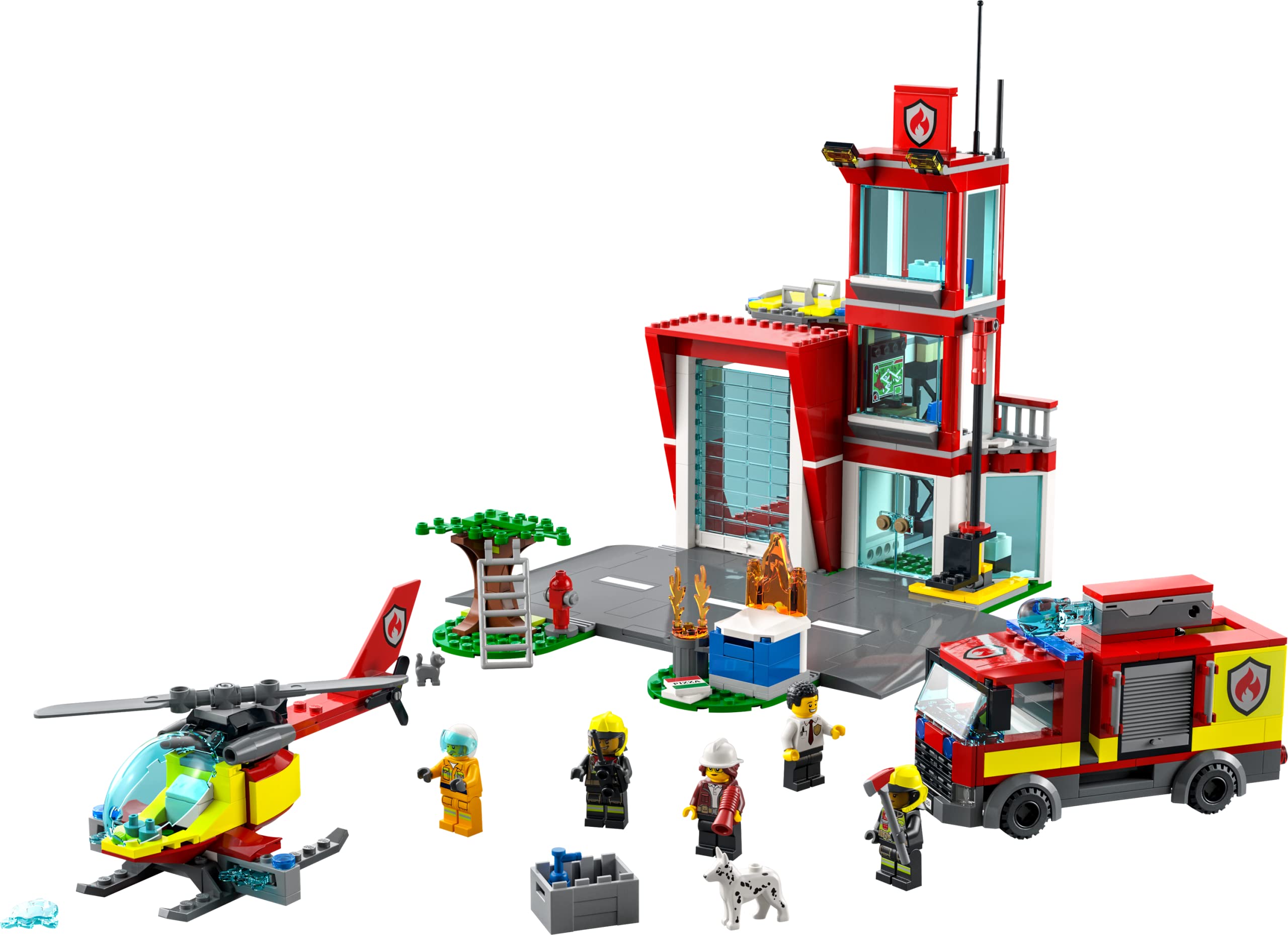 Foto 3 pulgar | Set De Juguetes Lego City Fire Station 60320 Con Garaje, Helicóptero Y Camión De Bomberos - Venta Internacional.
