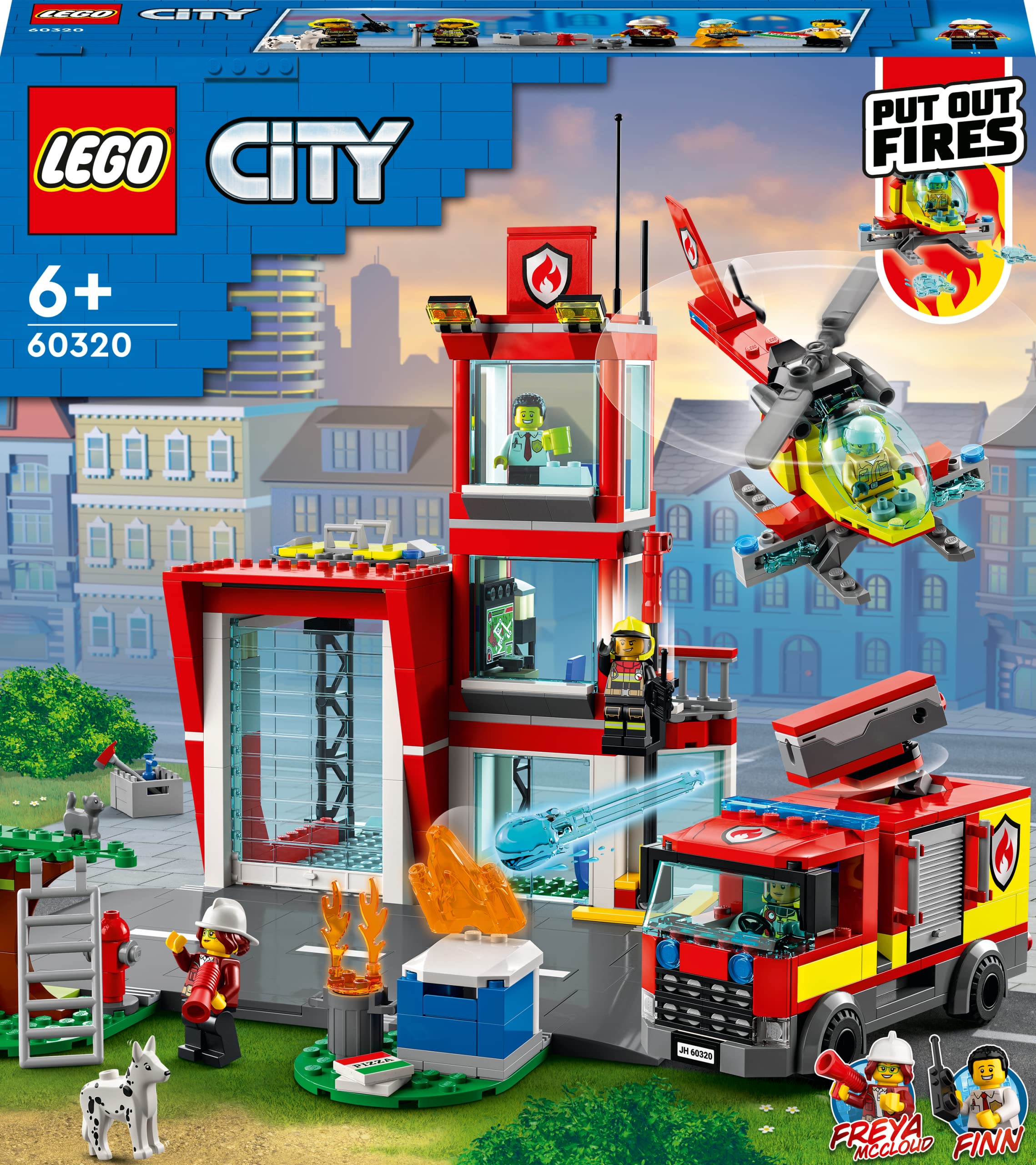 Foto 4 pulgar | Set De Juguetes Lego City Fire Station 60320 Con Garaje, Helicóptero Y Camión De Bomberos - Venta Internacional.