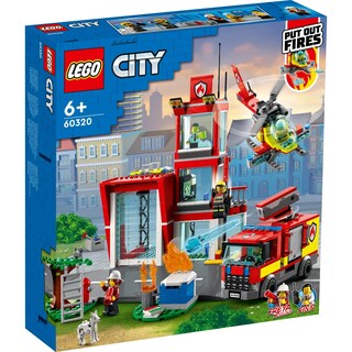 Foto 4 | Set De Juguetes Lego City Fire Station 60320 Con Garaje, Helicóptero Y Camión De Bomberos - Venta Internacional.