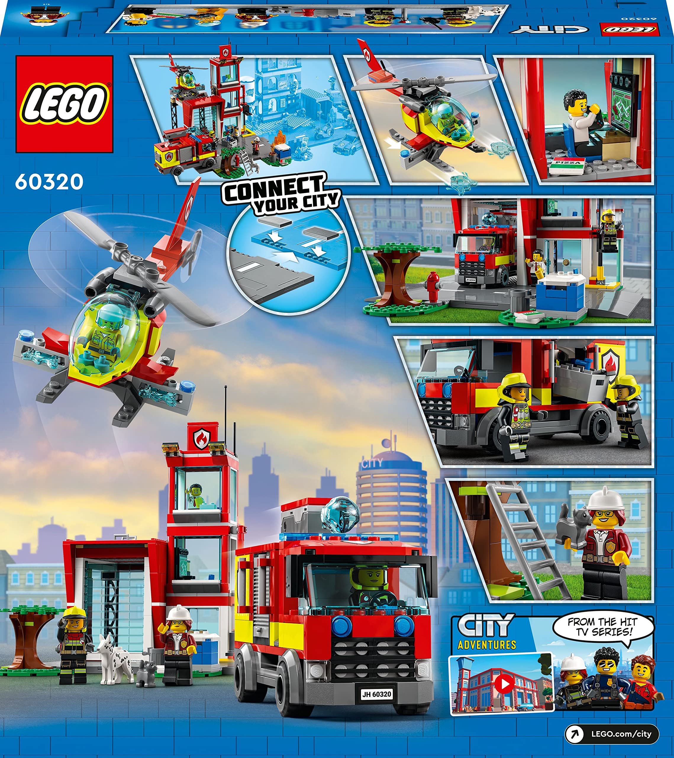Foto 6 pulgar | Set De Juguetes Lego City Fire Station 60320 Con Garaje, Helicóptero Y Camión De Bomberos - Venta Internacional.