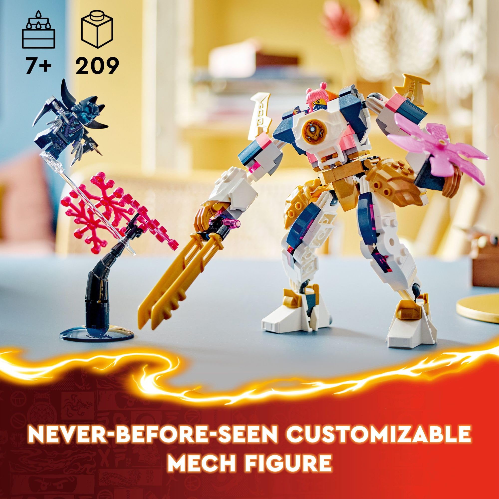 Foto 3 pulgar | Juguete Lego Ninjago, El Robot Tecnológico Elemental De Sora, Mini Ninja, Más De 7 Años - Venta Internacional.