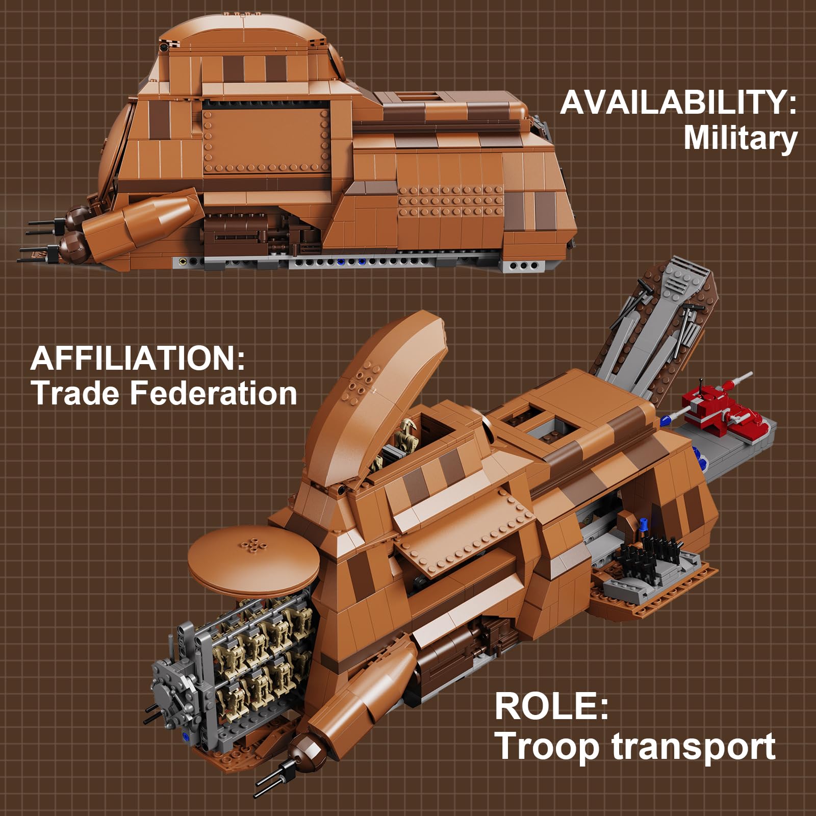 Foto 4 pulgar | Kit De Construcción Battle Trade Federation Droid Ship Con 1286 Piezas - Venta Internacional.
