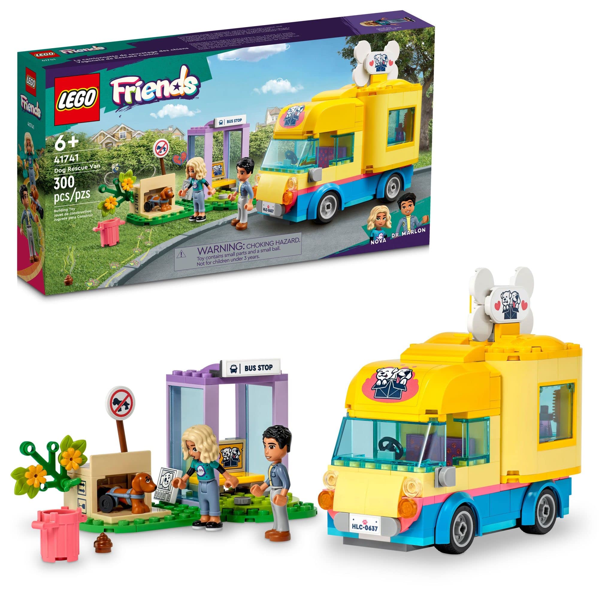 Juguete De Construcción Lego Friends Dog Rescue Van 41741 Con Minimuñecas - Venta Internacional.