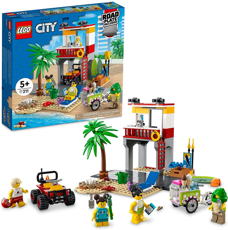 Juego de Bloques Lego City 60328 Base de Socorristas en la Playa