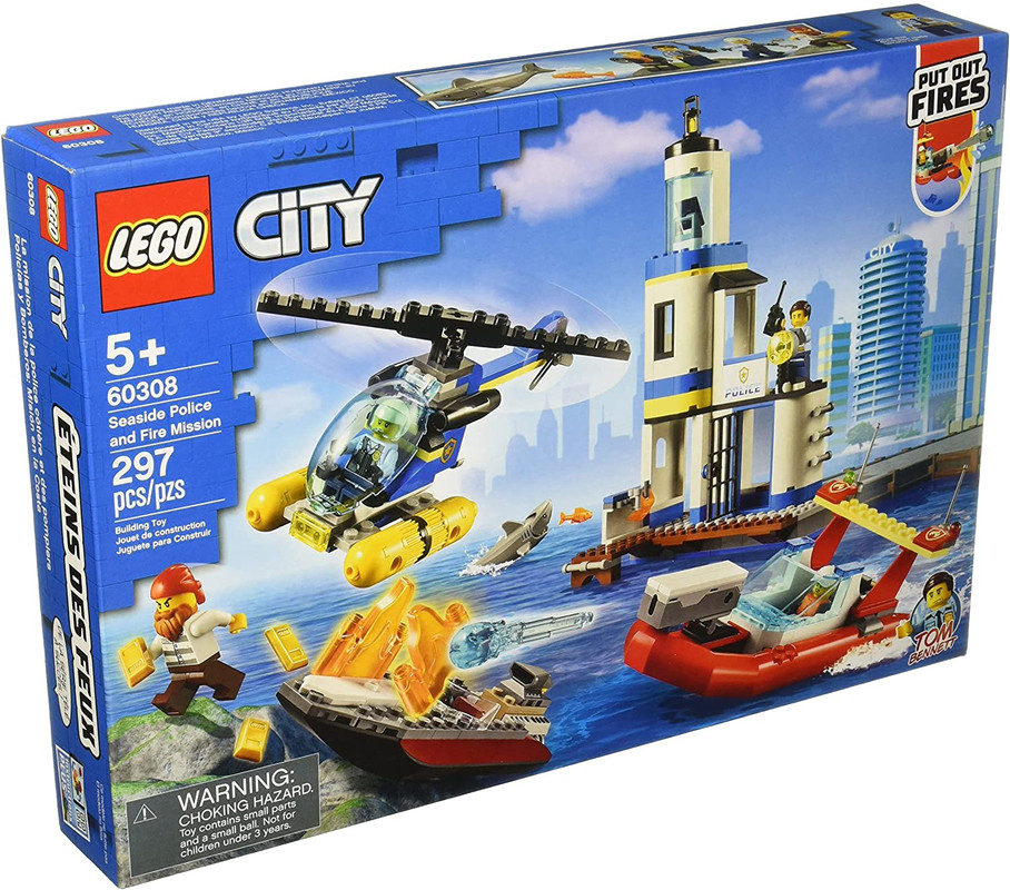 Juego de Bloques Lego City 60308 Policías y Bomberos: Misión en la Costa