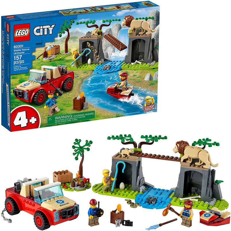 Juego de Bloques Lego City 60301 Rescate de la Fauna Salvaje: Todoterreno