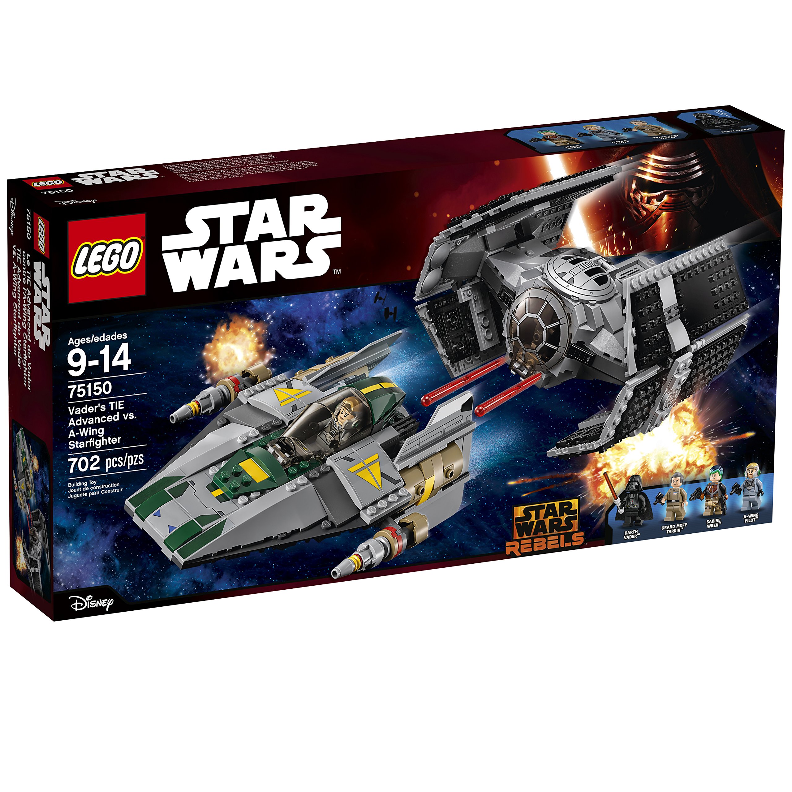 Foto 2 pulgar | Lego Star Wars Tie Advanced de Vader Contra a-wing Starfigh - Venta Internacional