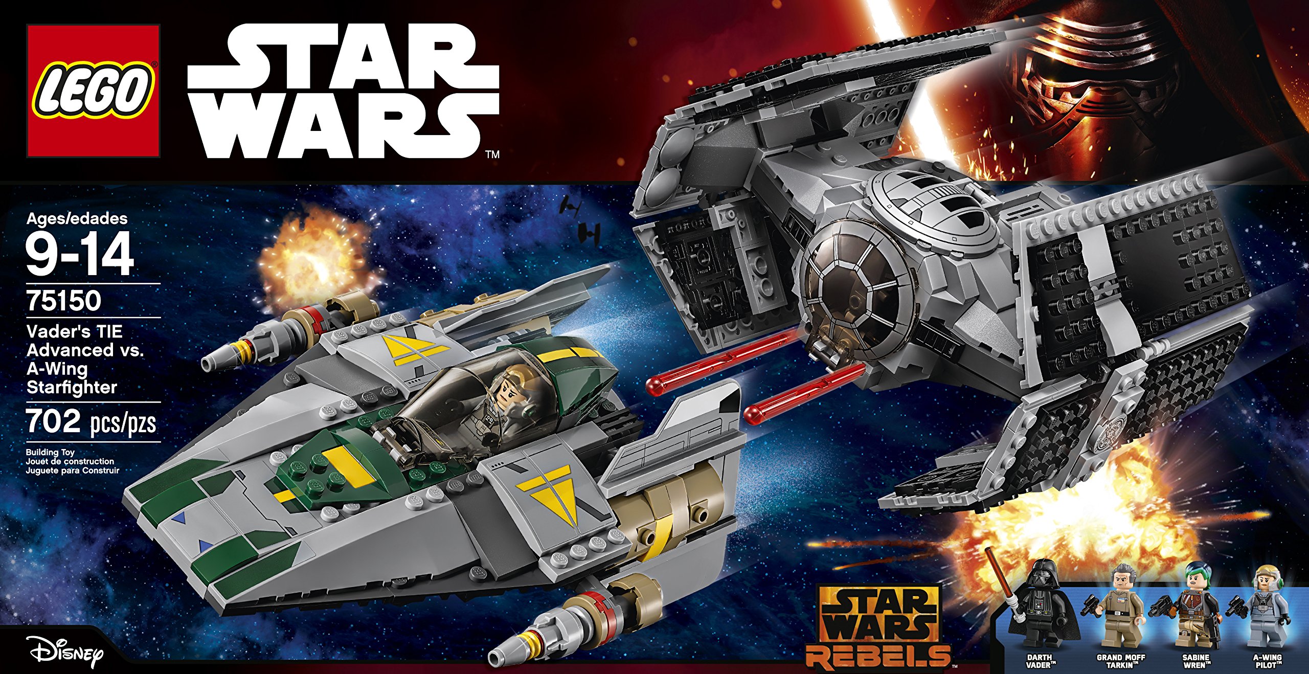 Foto 3 pulgar | Lego Star Wars Tie Advanced de Vader Contra a-wing Starfigh - Venta Internacional