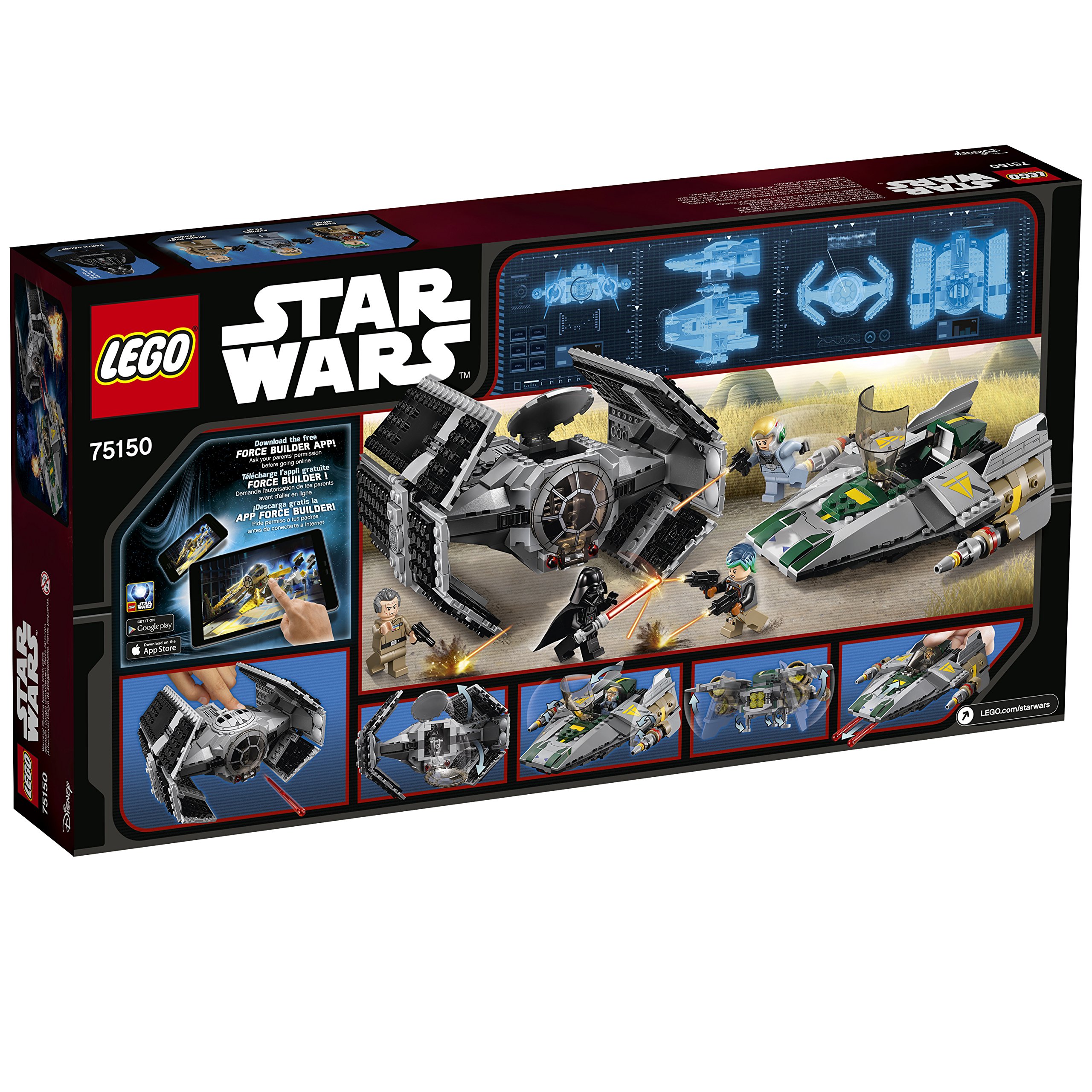 Foto 4 pulgar | Lego Star Wars Tie Advanced de Vader Contra a-wing Starfigh - Venta Internacional