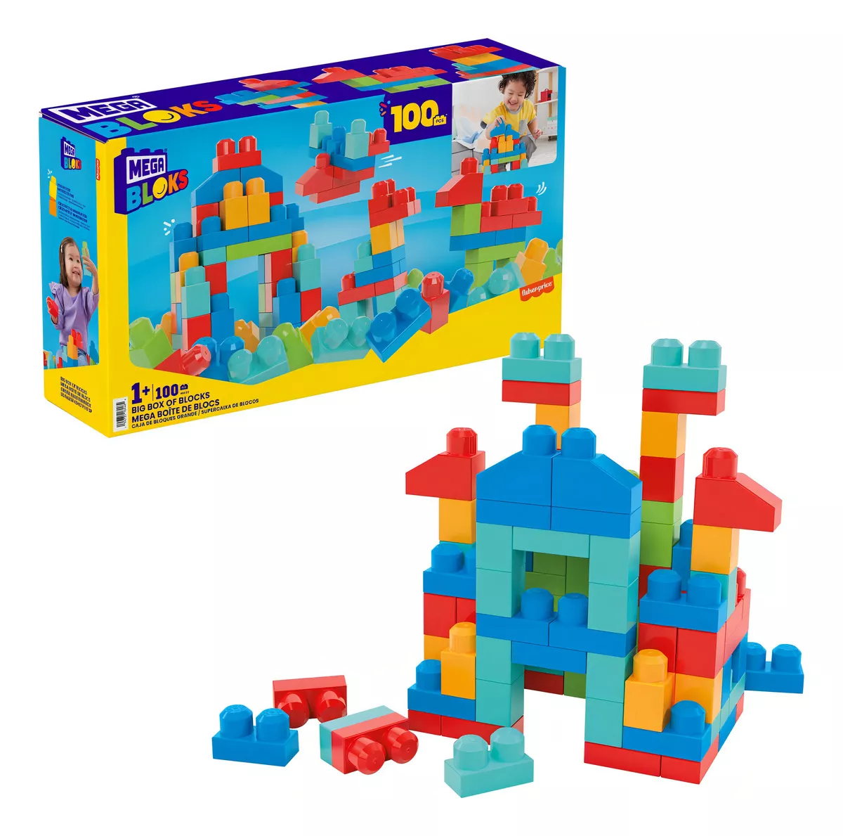 Set De Construcción Mega Bloks Mega Bloks De Montar 100 Piezas Colores