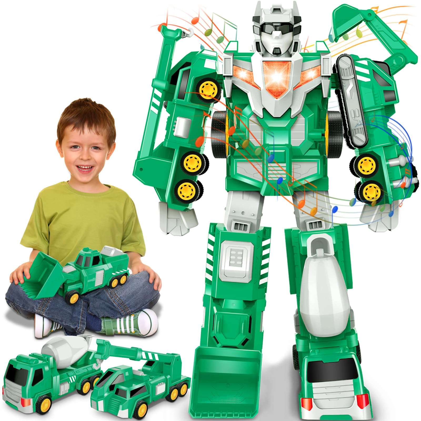 Coches Robot Toy Laradola Transform 5 En 1 Para Niños De 4 A 8 Años - Venta Internacional.