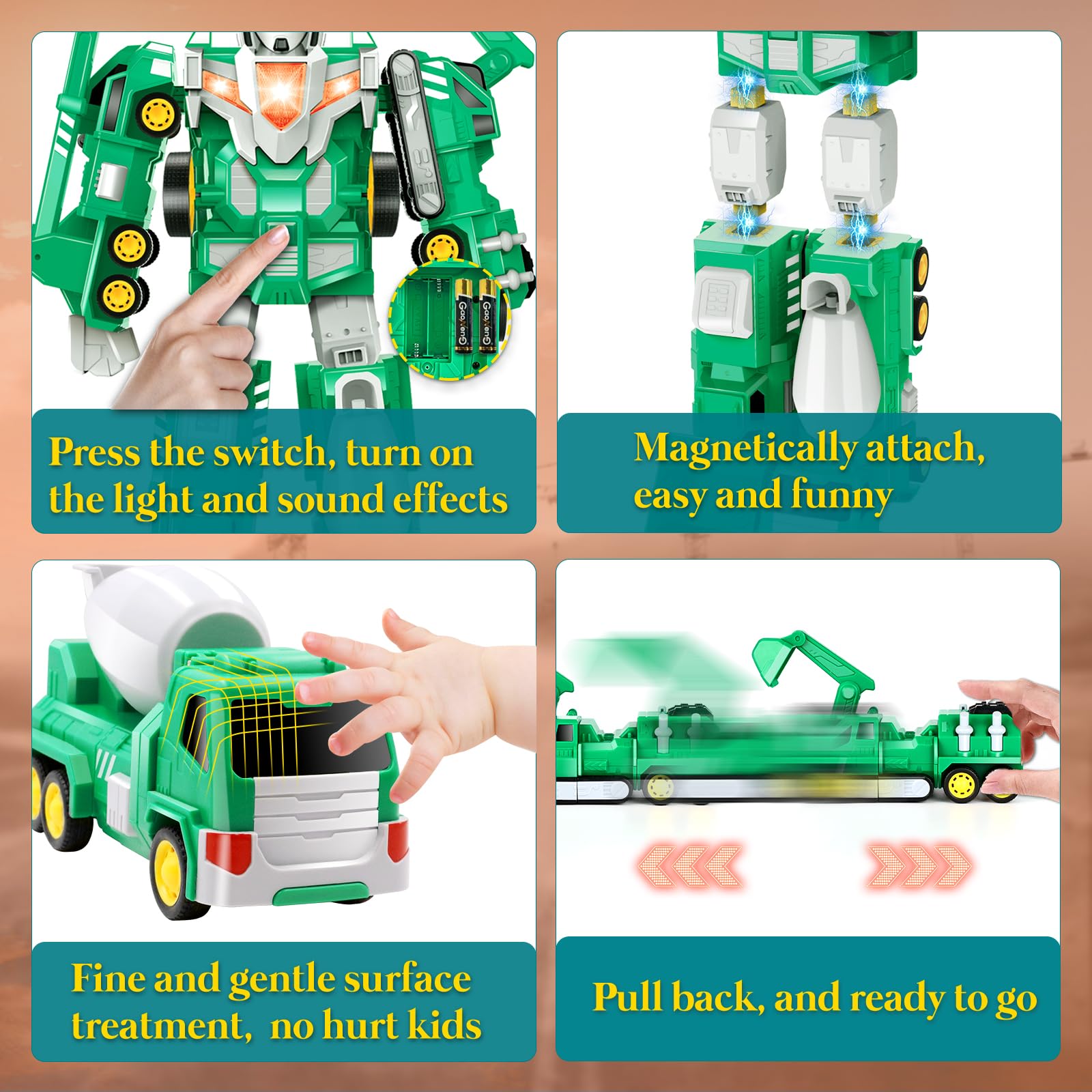 Foto 3 pulgar | Coches Robot Toy Laradola Transform 5 En 1 Para Niños De 4 A 8 Años - Venta Internacional.