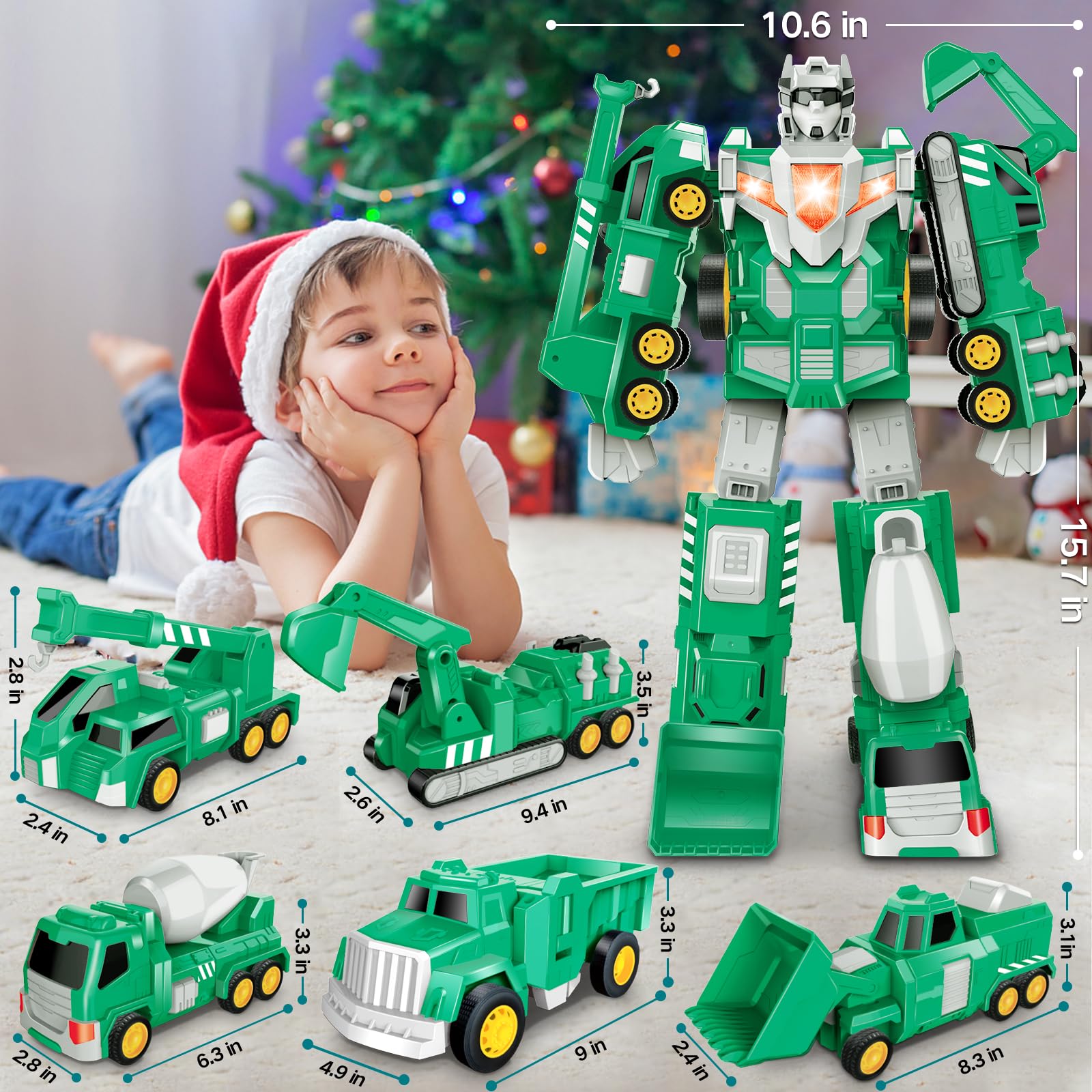 Foto 8 pulgar | Coches Robot Toy Laradola Transform 5 En 1 Para Niños De 4 A 8 Años - Venta Internacional.
