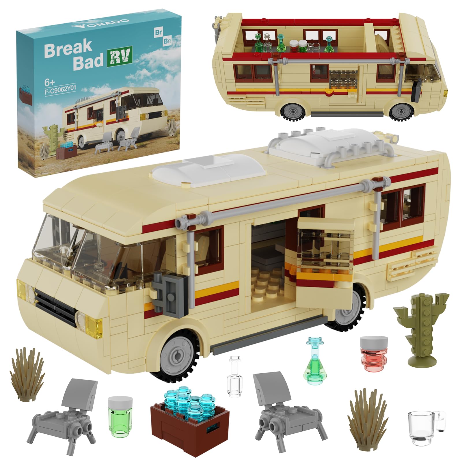 Set de Construcción Vonado Break Bad Rv Car Con 439 Bloques De Construcción - Venta Internacional
