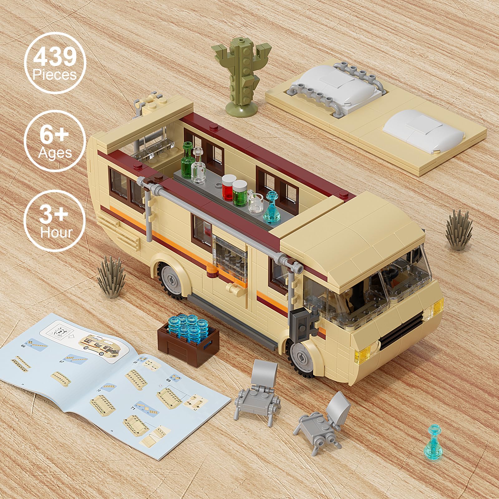 Foto 5 | Set de Construcción Vonado Break Bad Rv Car Con 439 Bloques De Construcción - Venta Internacional