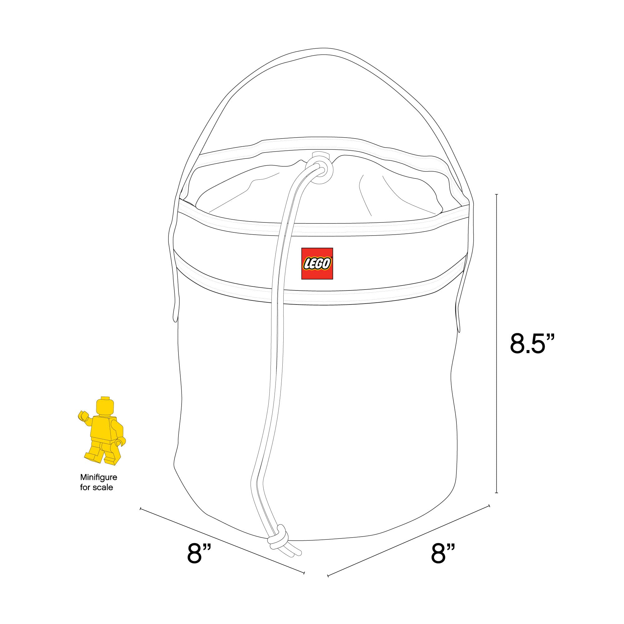 Foto 5 pulgar | Storage Cinch Bucket Lego Blue Con Licencia Oficial - Venta Internacional.