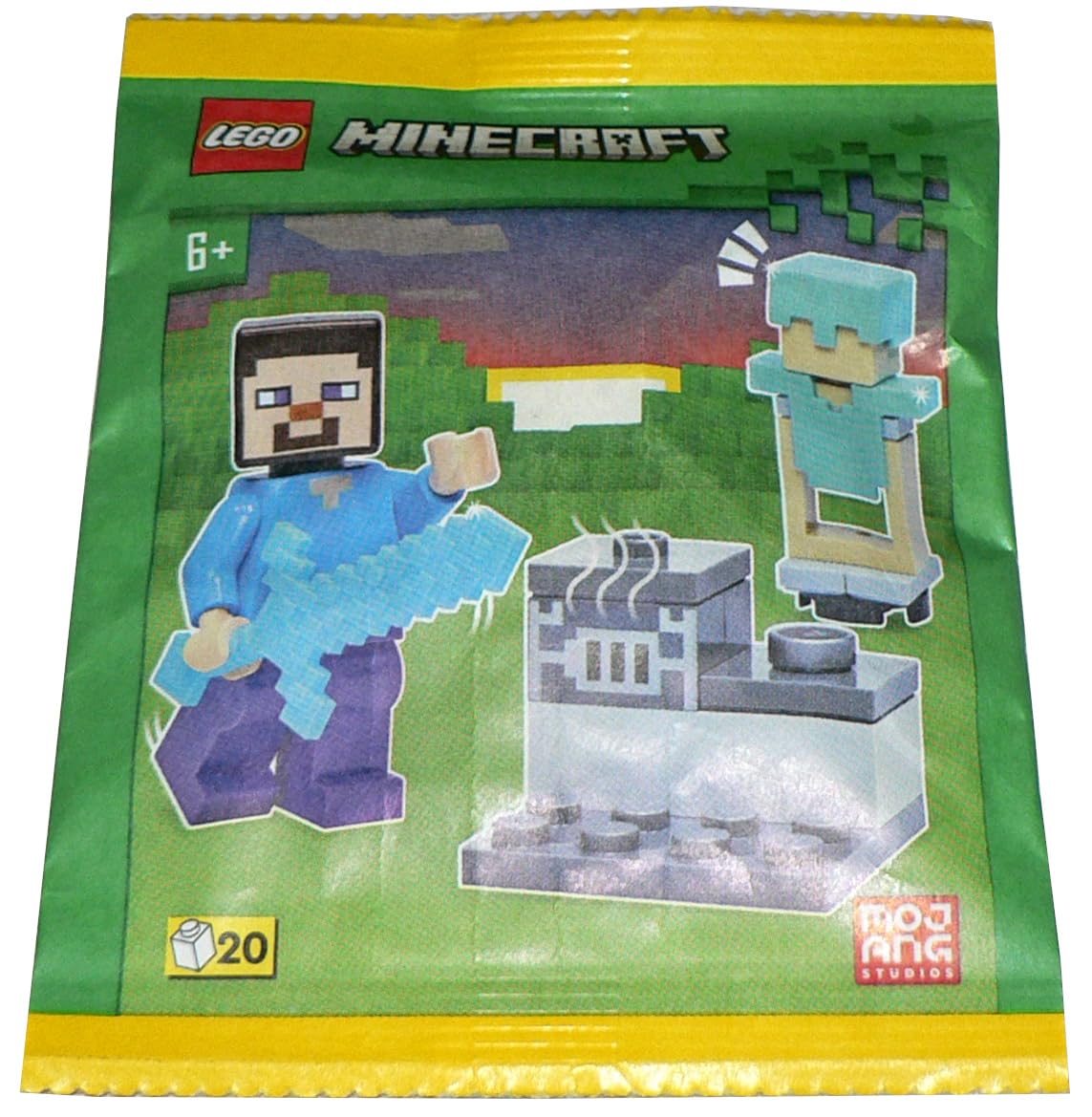 Foto 3 pulgar | Minifigura Lego Minecraft Steve Con Horno Y Armadura De Diamante - Venta Internacional.