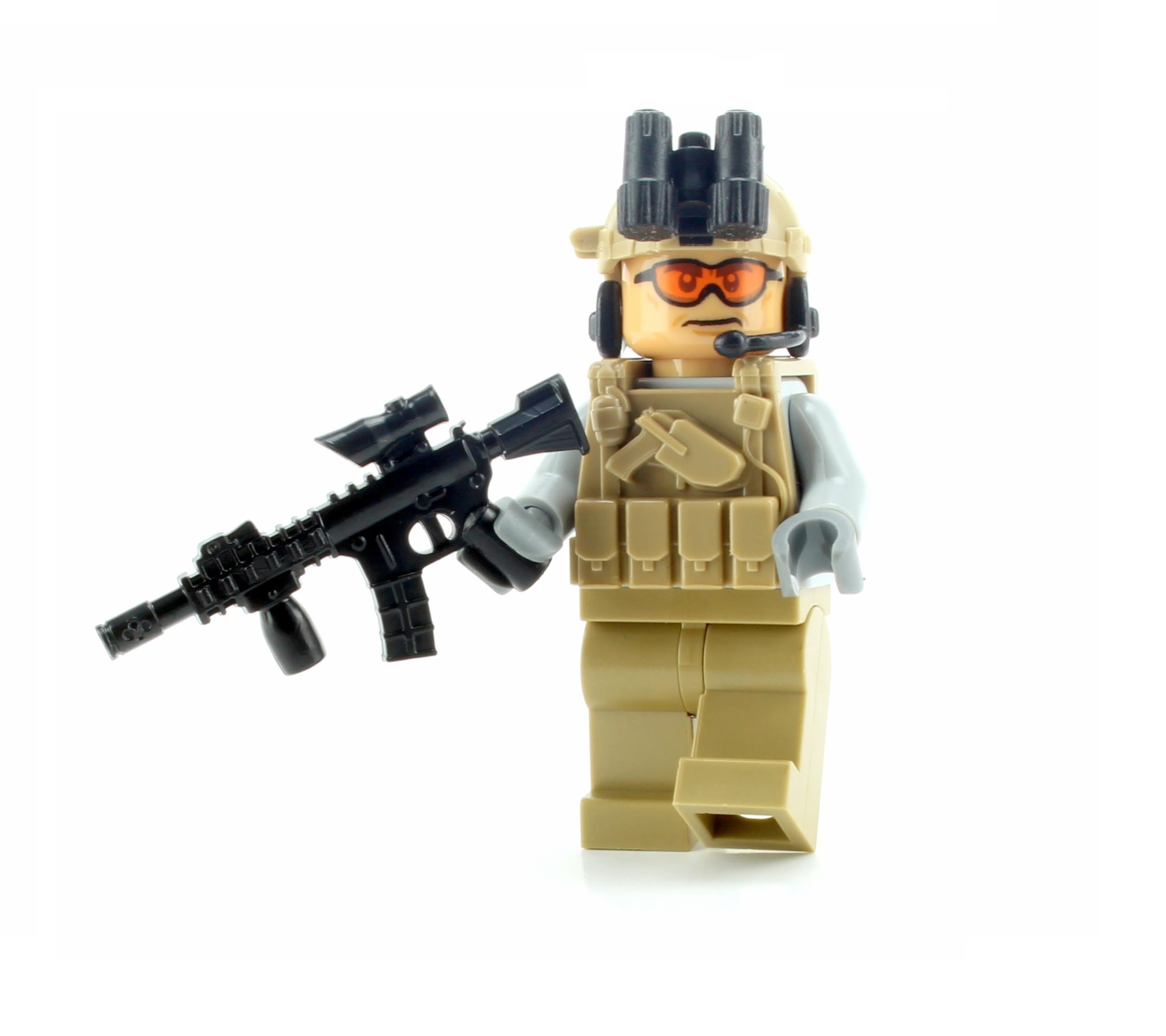 Foto 2 pulgar | Minifigura Battle Brick Tan Army Soldier Con Accesorios - Venta Internacional.