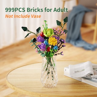 Foto 2 | Juego De Bloques De Construcción Con Ramo De Flores Con 999 Piezas De Lego Compatibles - Venta Internacional.