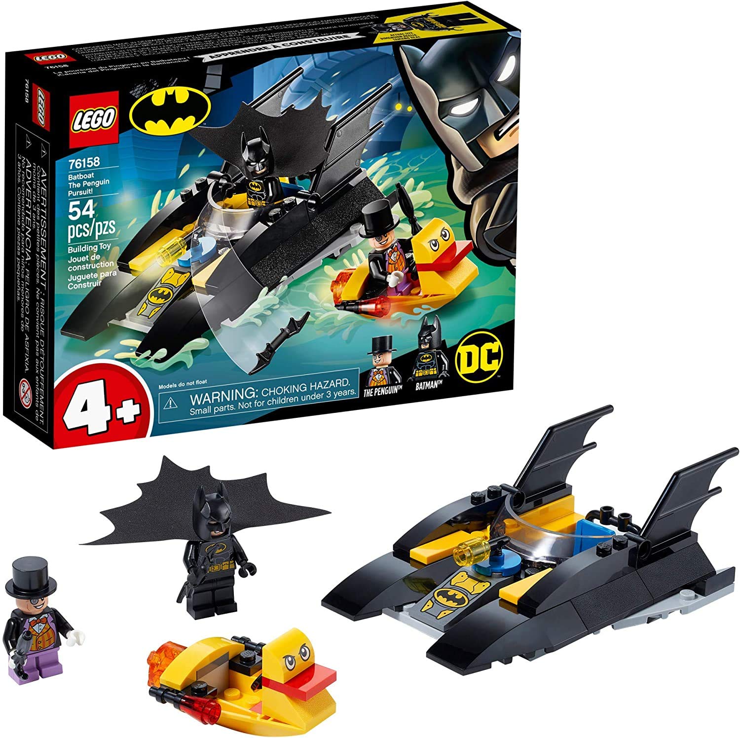 Foto 4 pulgar | Juguete De Construcción Lego Dc Batboat The Penguin Pursuit 76158 - Venta Internacional.