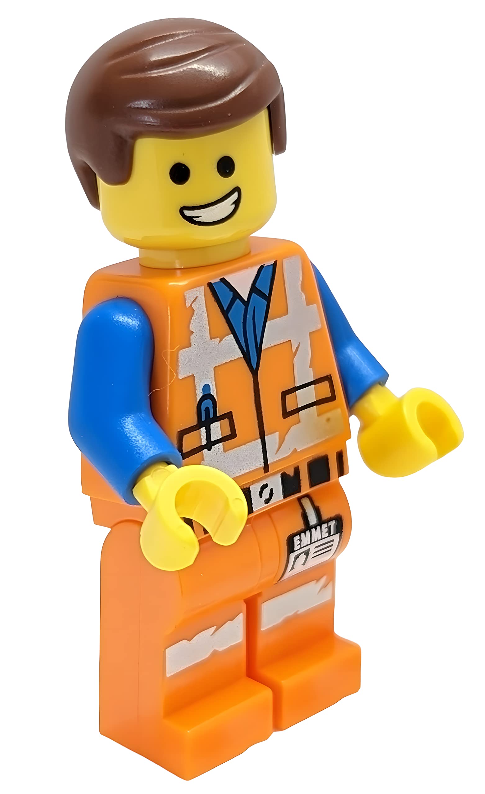 Figura Lego The Movie 2 Emmet Minifig Con Sonrisa Y Mirada Asustada - Venta Internacional.