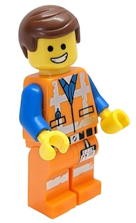 Foto 1 | Figura Lego The Movie 2 Emmet Minifig Con Sonrisa Y Mirada Asustada - Venta Internacional.