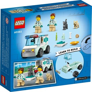 Foto 6 | Ambulancia de Animales de Juguete Lego City Vet Van Rescue 60382 Kids 4+ - Venta Internacional