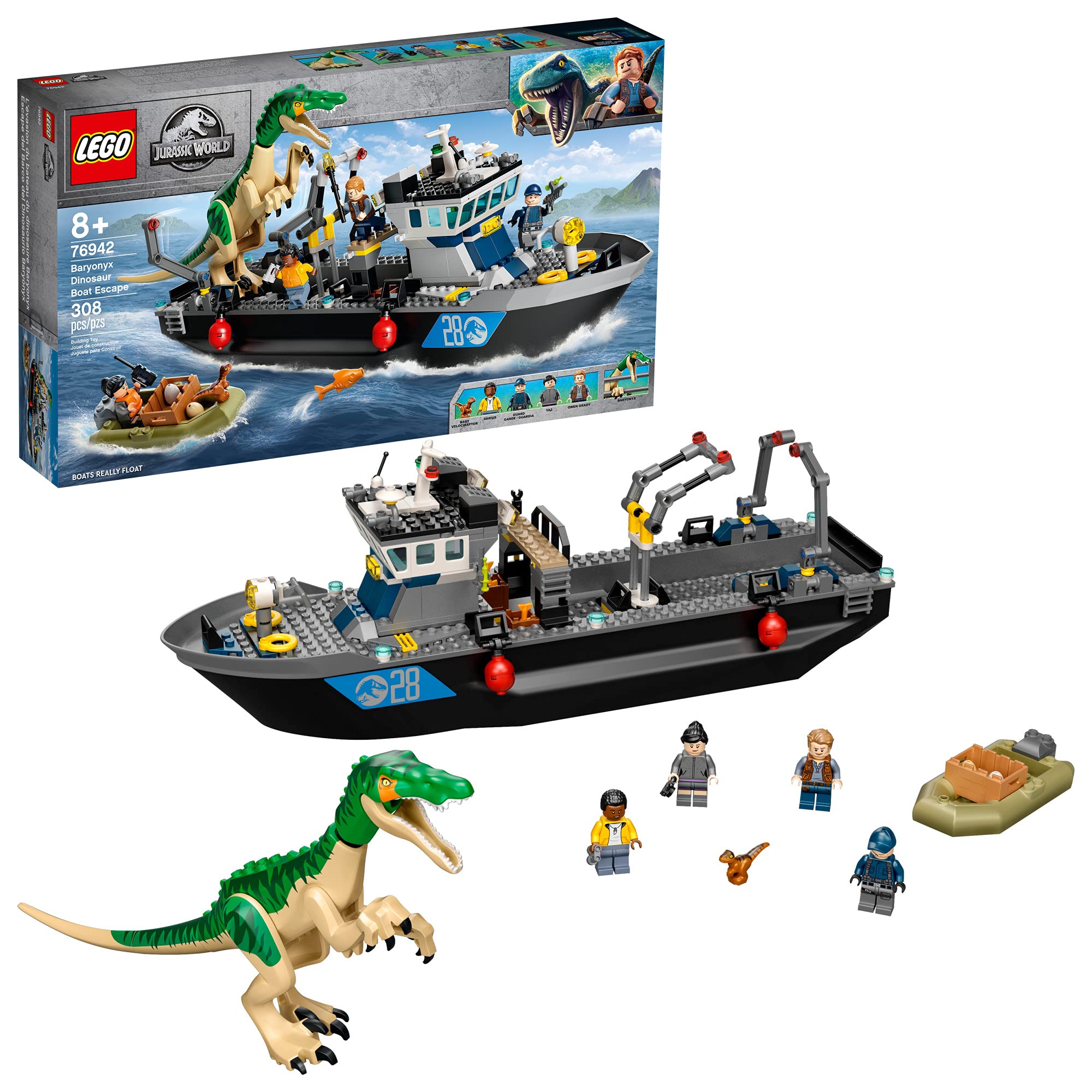 Foto 2 pulgar | Kit de Construcción Lego Jurassic World Baryonyx Dinosaur Boat 76942 - Venta Internacional