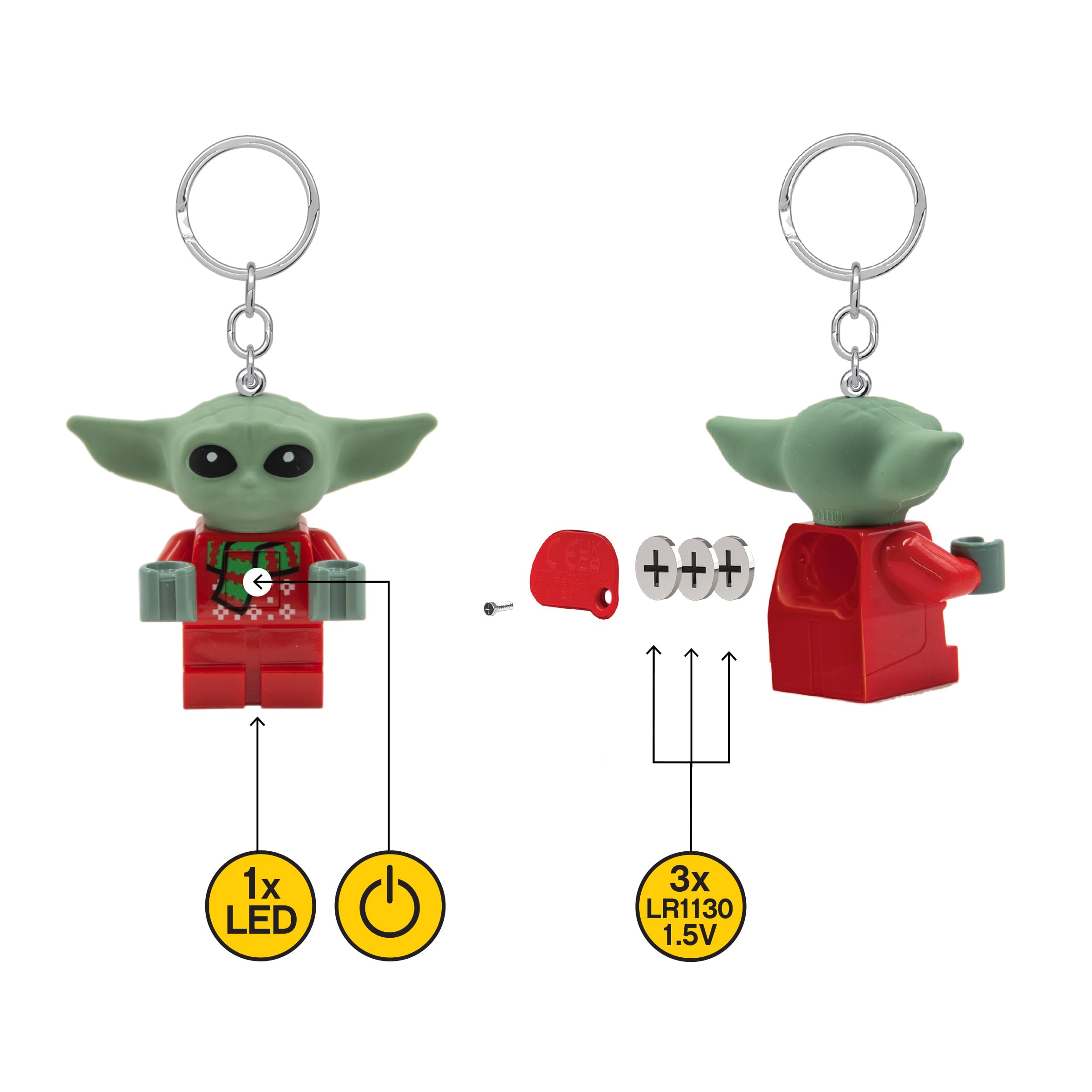 Foto 7 pulgar | Llavero Light Lego Star Wars The Mandalorian Grogu - Venta Internacional.