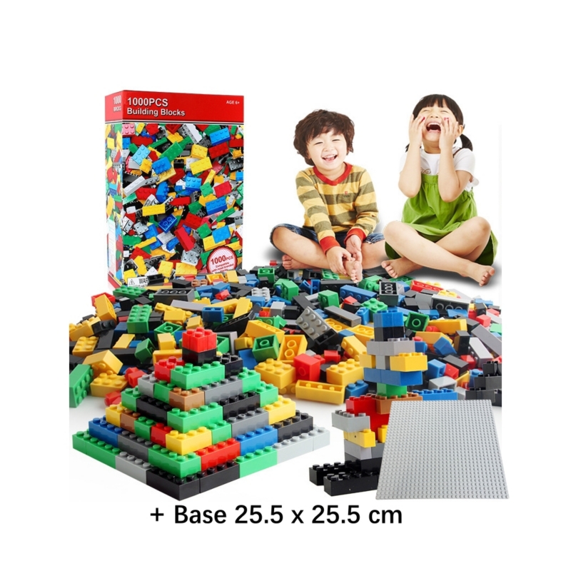 Juego De Construcción Con Bloques De Construcción 1000 Piezas + Base - Venta Internacional.