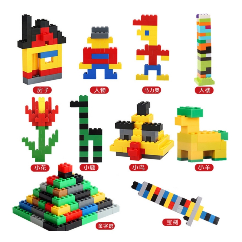 Foto 4 | Juego De Construcción Con Bloques De Construcción 1000 Piezas + Base - Venta Internacional.