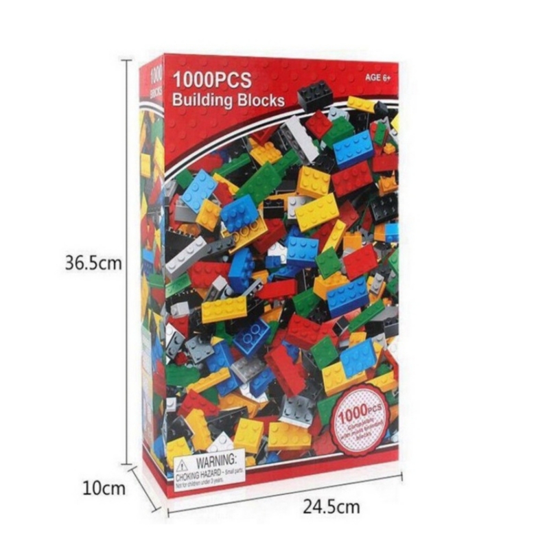 Foto 6 pulgar | Juego De Construcción Con Bloques De Construcción 1000 Piezas + Base - Venta Internacional.