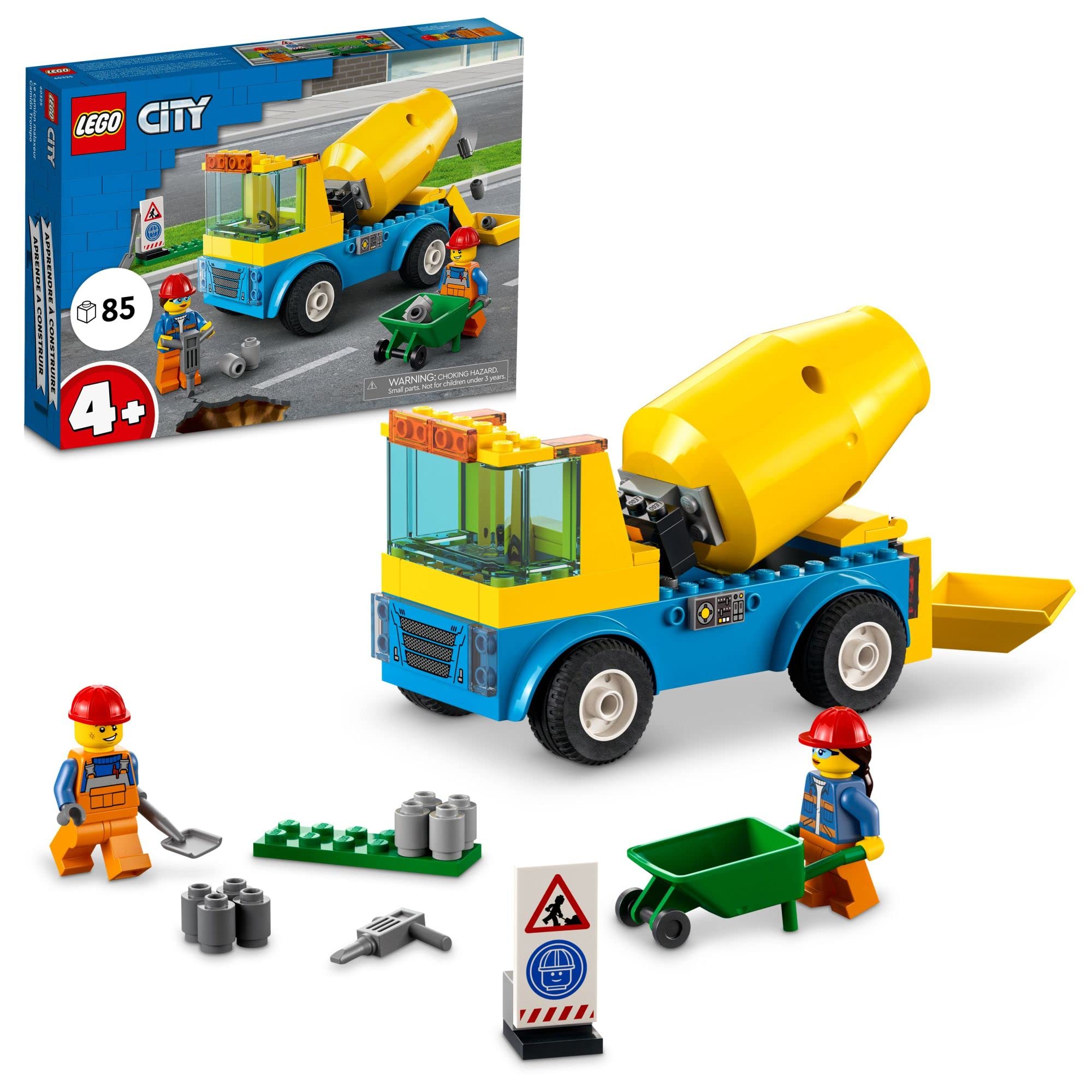 Set De Juguetes De Construcción Lego City Cement Mixer Truck 60325 Kids 4+ - Venta Internacional.