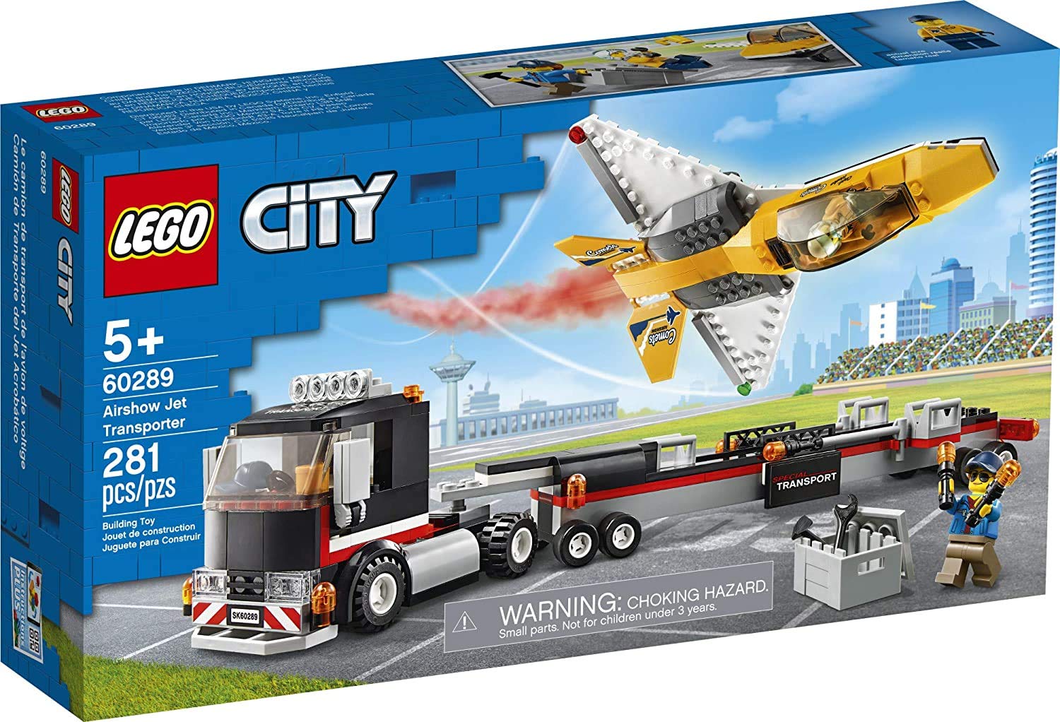 Kit De Construcción Lego City Airshow Jet Transporter 60289 281 Piezas - Venta Internacional.