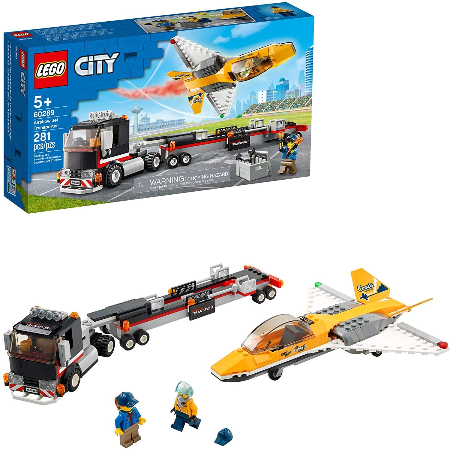 Foto 3 pulgar | Kit De Construcción Lego City Airshow Jet Transporter 60289 281 Piezas - Venta Internacional.