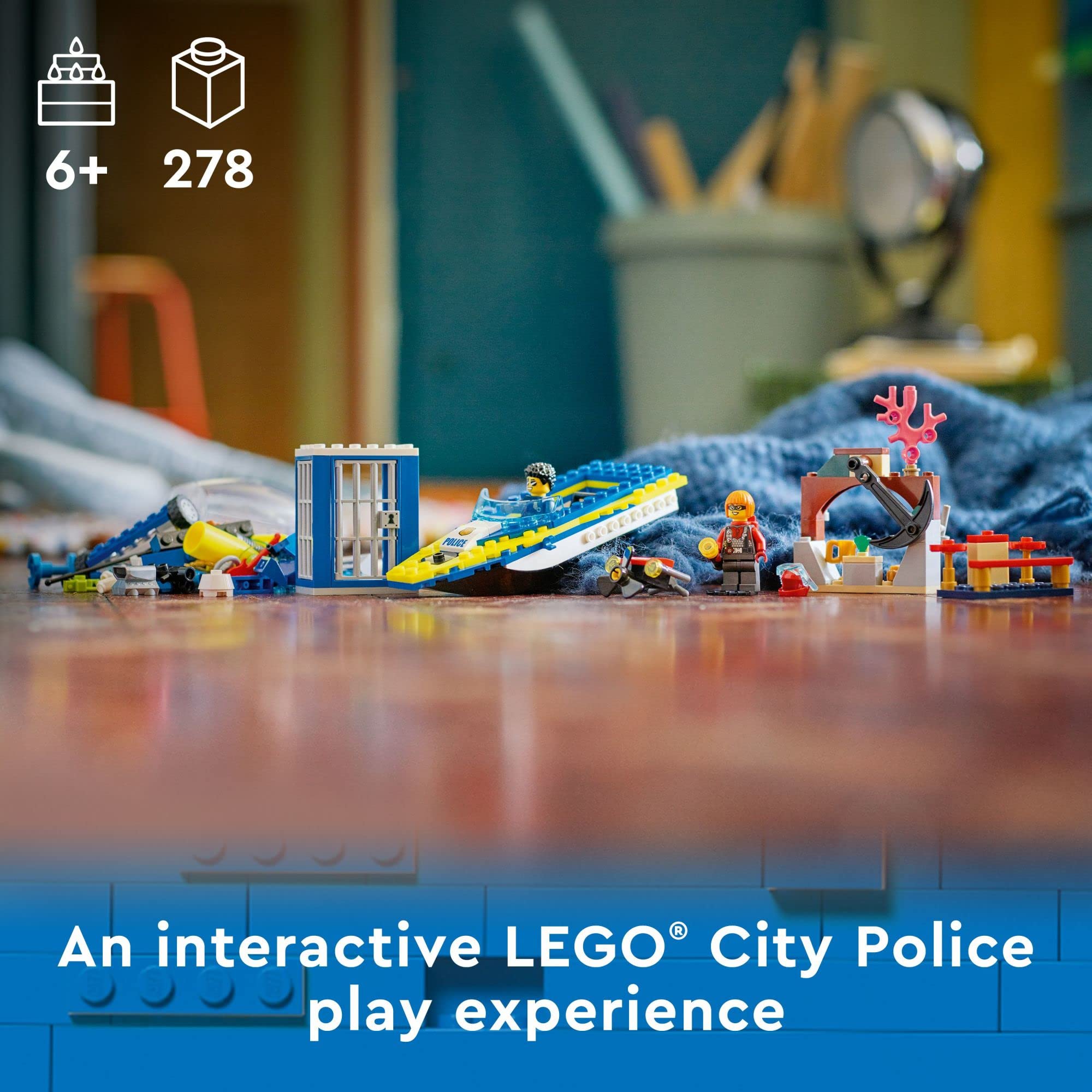 Foto 3 pulgar | Set De Juguetes De Construcción Lego City Water Police Detective 60355 - Venta Internacional.