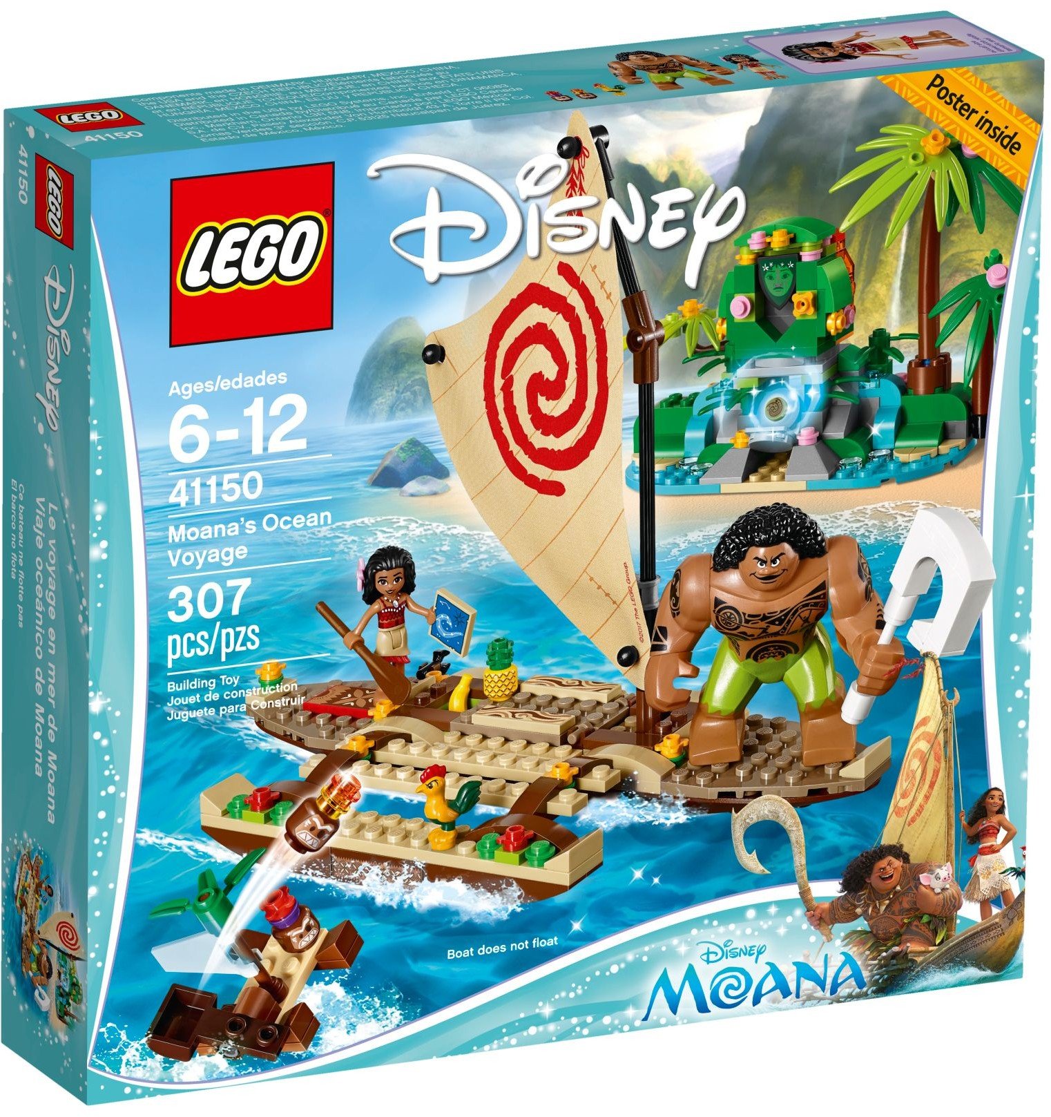 Foto 2 pulgar | Juguete Lego Disney Princess Moana's Ocean Voyage 41150 - Venta Internacional.