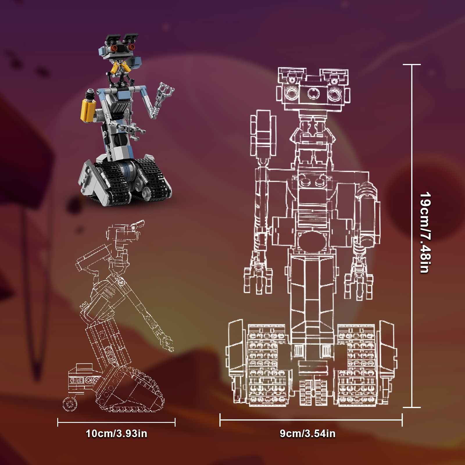 Foto 5 pulgar | Set de Bloques de Construcción Vonado Johnny 5 Robot Con 370 Piezas para Más De 6 Años - Venta Internacional