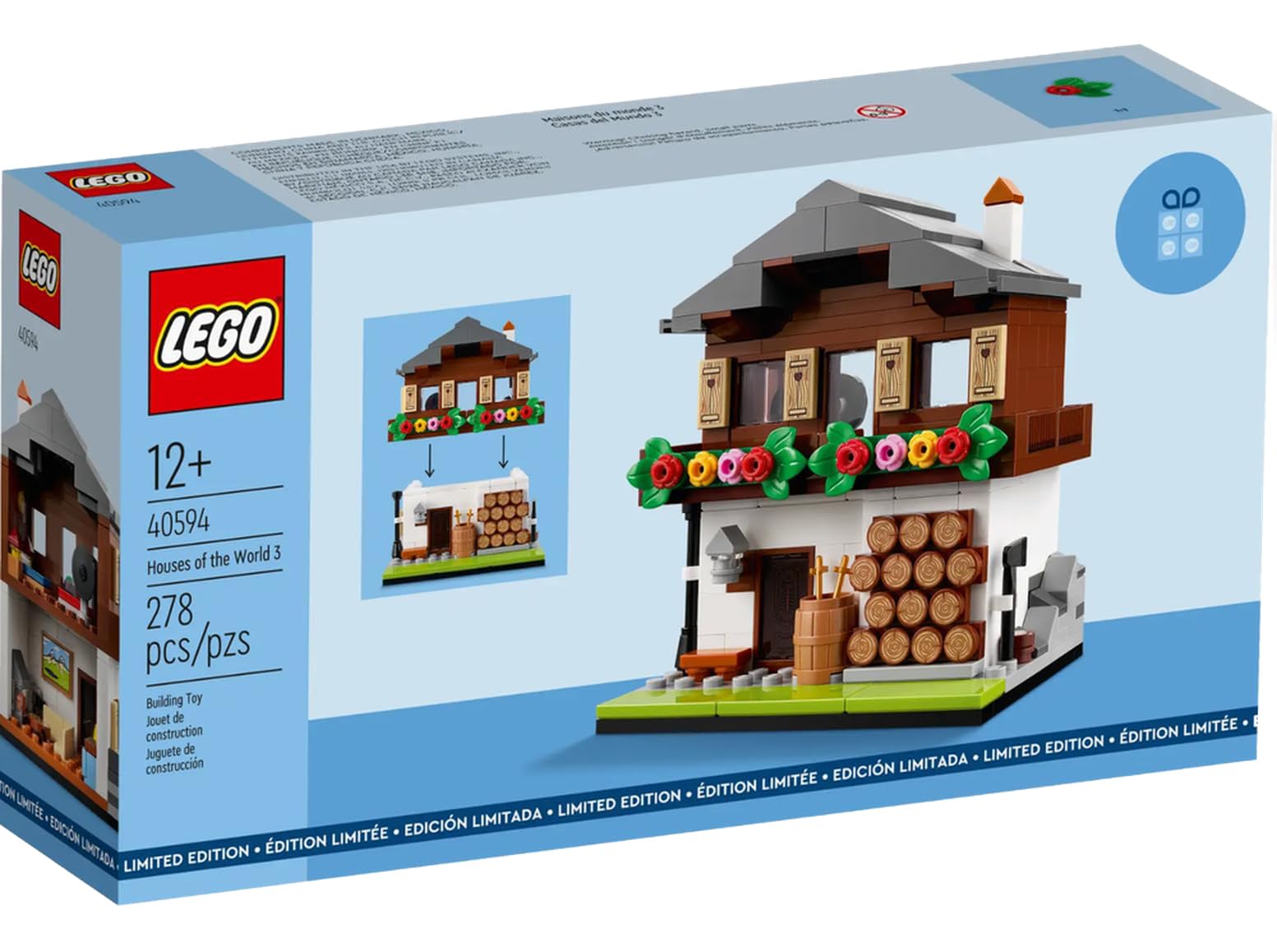 Bloques De Construcción Lego Houses Of The World 3, Suiza, 278 Piezas - Venta Internacional.