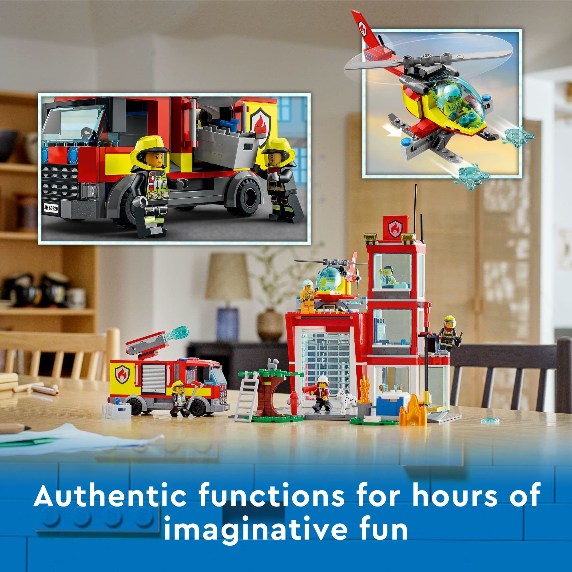 Foto 4 pulgar | Juguete De Construcción Lego City Fire Station 60320 Con Garaje Y Vehículos - Venta Internacional.