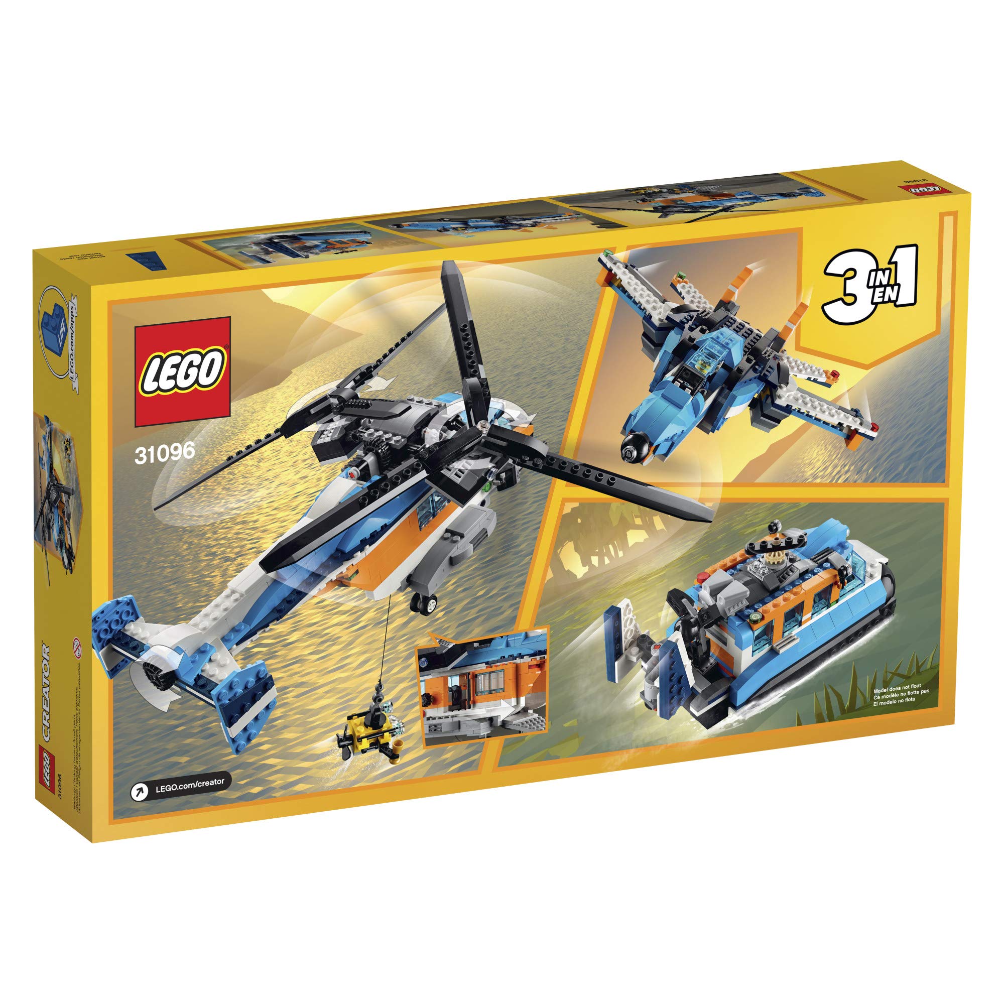 Foto 6 pulgar | Kit de Construcción Lego Creator Helicóptero 3 En 1 De Doble Rotor 31096 - Venta Internacional