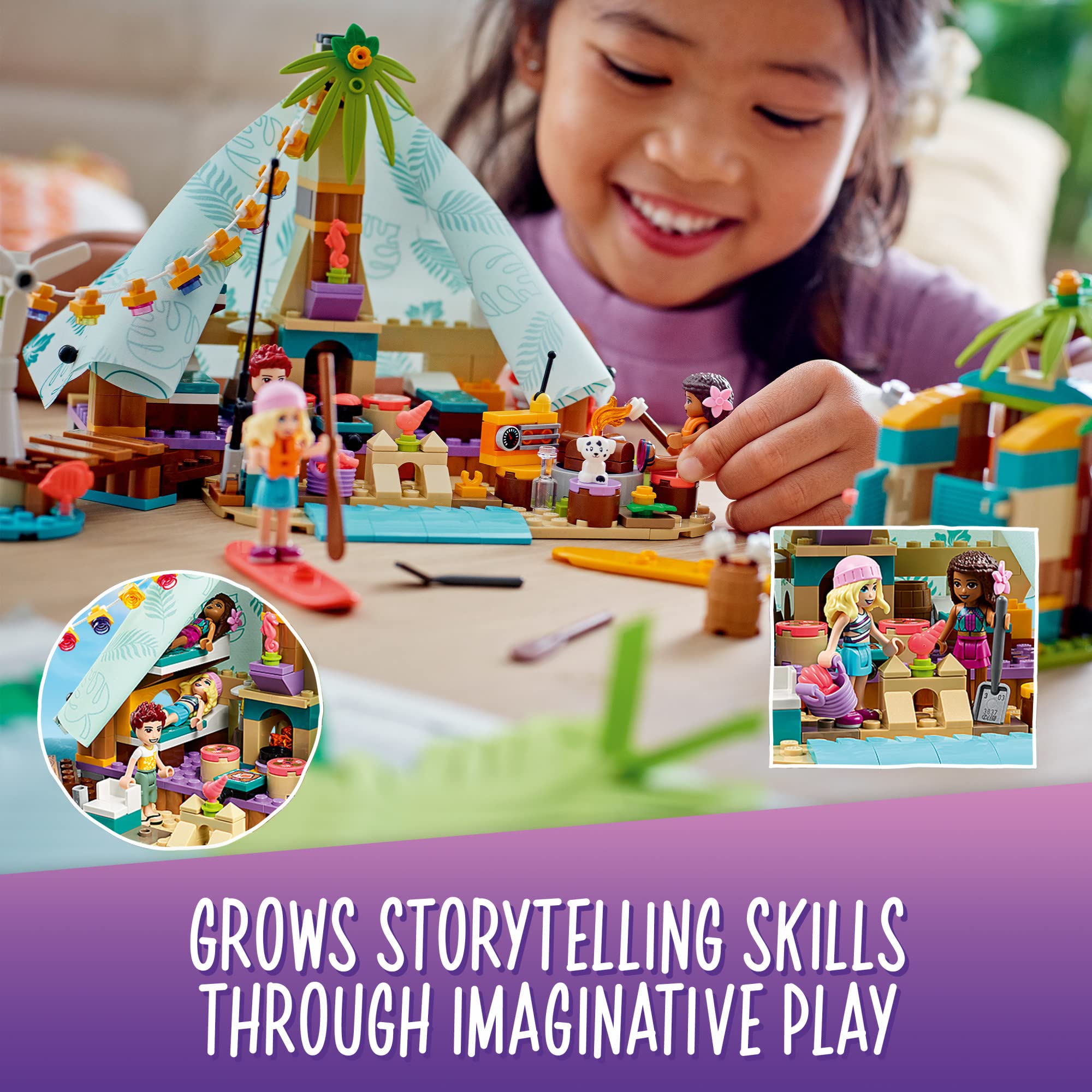Foto 3 | Kit de Construcción Lego Friends Beach Glamping 41700 - Venta Internacional