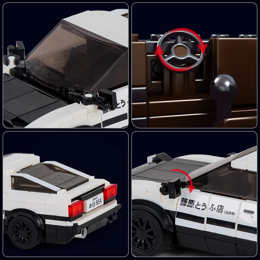 Foto 6 | Coche Building Toy Mould King Ae86 Initial D Con Vitrina - Venta Internacional.