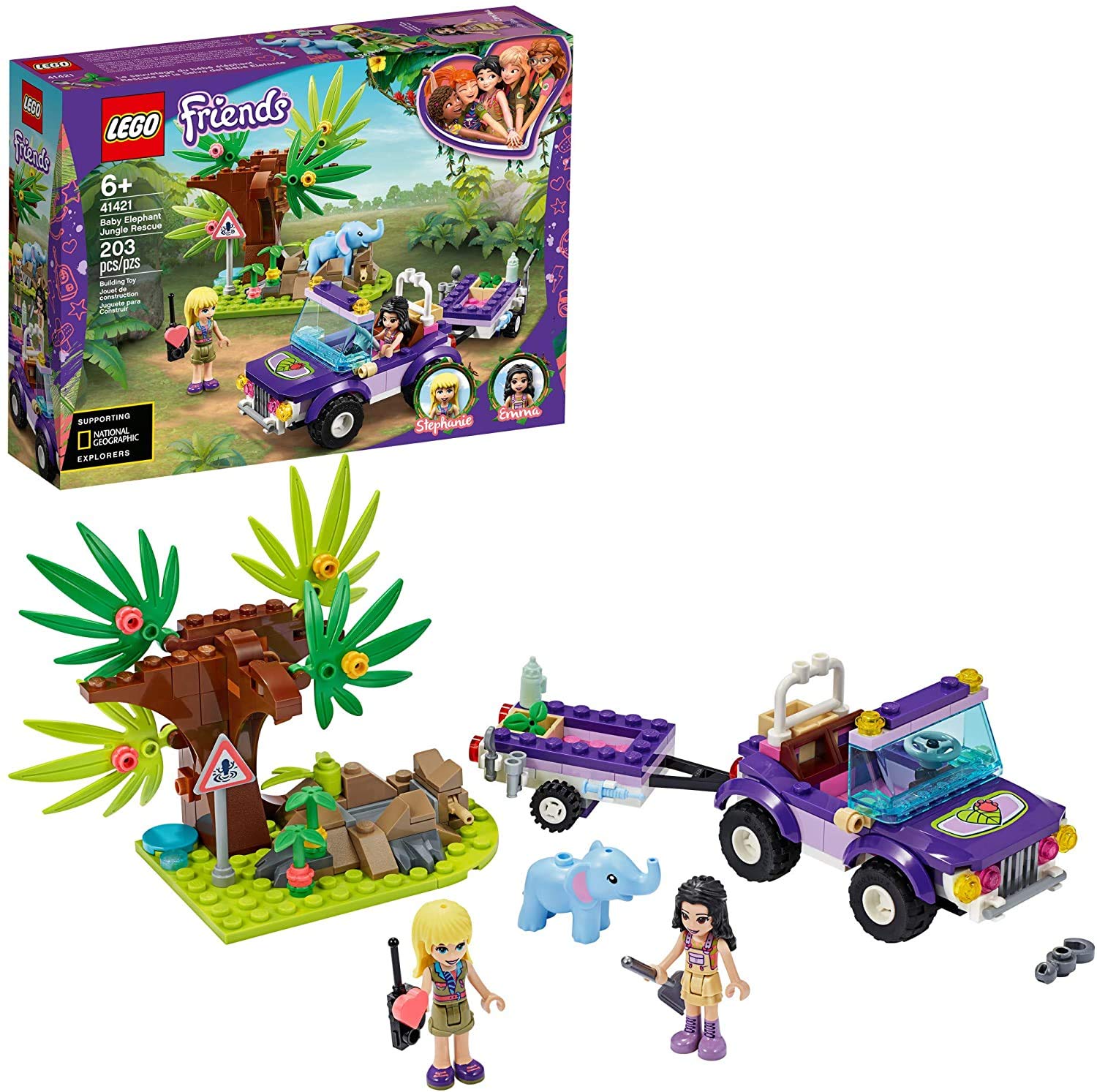 Foto 4 pulgar | Kit De Construcción Lego Friends Baby Elephant Jungle Rescue 41421 - Venta Internacional.