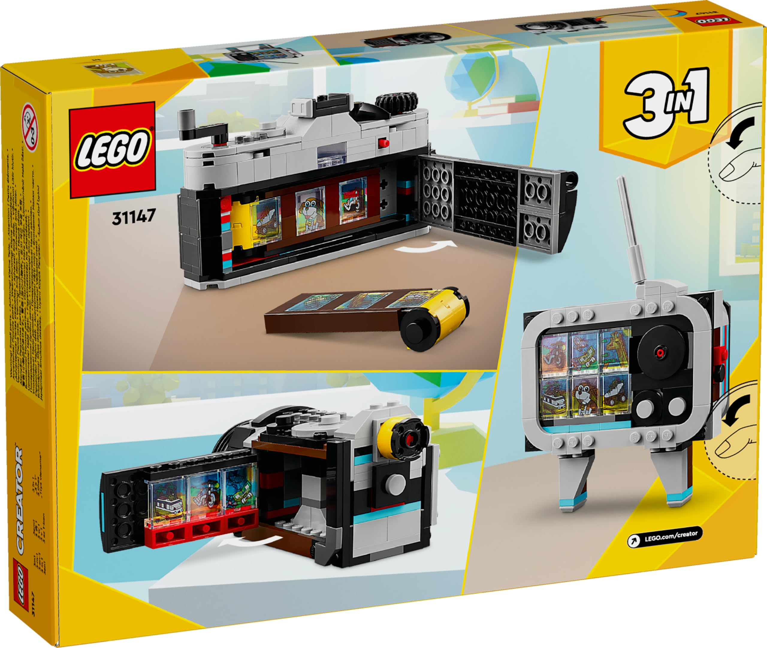 Foto 7 pulgar | Cámara Retro Toy Lego Creator 3 En 1, Cámara De Vídeo Y Tv - Venta Internacional.